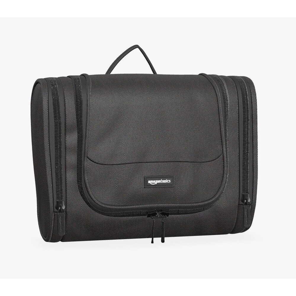 Amazon Basics Travel Toiletry Bag for Men and Women, Hanging Toiletry Bag, Dopp